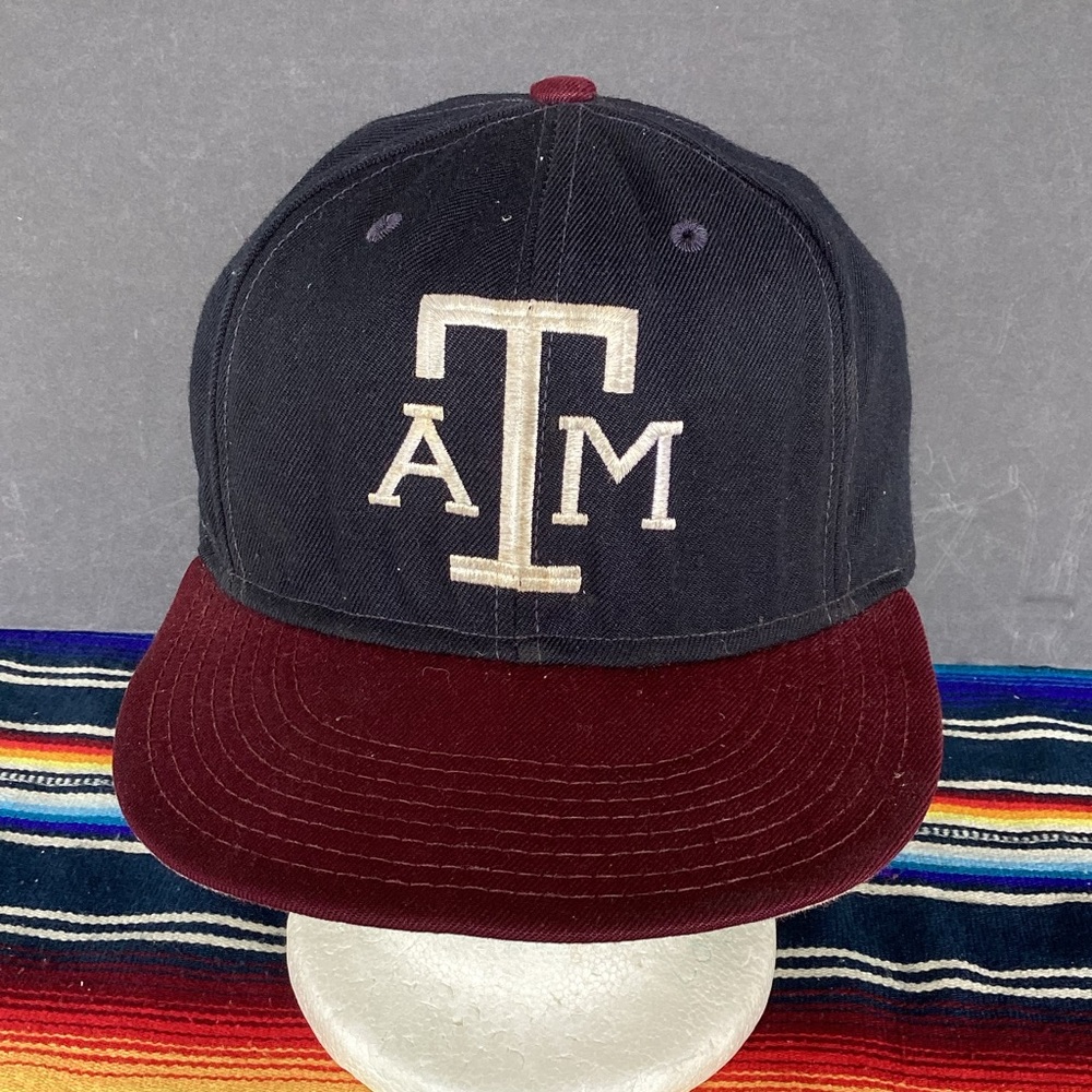 Vintage Roxxi Pro Model Texas A&M Aggies SnapBack Hat Made in USA size 7 1/2